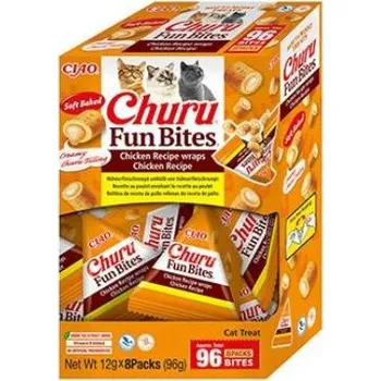 Pamlsek pro kočku Churu Cat BOX Fun Bites Chicken wraps Chicken 8x12g