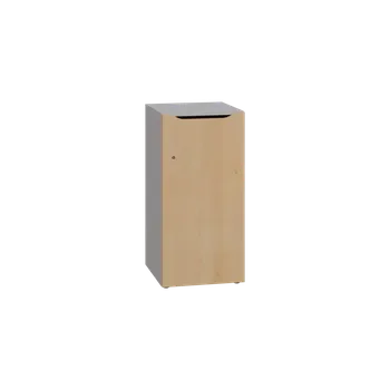 Šatní skříň DOMINOU 21 úložná skříň 1-boxová, 917x450x400 mm, korpus šedý, dvířka javor horský