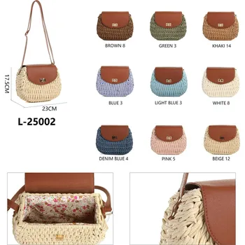 Kabelka Kabelka boho proutěná L-25002 barva: růžová-pudrová