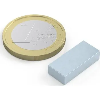 Dekorativní magnet Neodymový magnet kvádr 18&nbsp;×&nbsp;8&nbsp;×&nbsp;4&nbsp;mm, pozinkovaný, síla 2,7&nbsp;kg