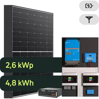 solární set Ecoprodukt Hybrid Victron 2,6kWp 4,8kWh 1-fáz předpřipravený solární systém