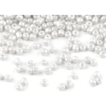 Korálek Rokajl 12/0 - 2 mm neprůhledný Varianta: 964 bílá perleť, Balení: 50 g