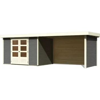 Zahrada Dřevěný zahradní domek ASKOLA 4 s přístavkem 280 Lanitplast