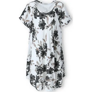 Dámské šaty Šaty květ s krátkým rukávem 21332 barva: černá