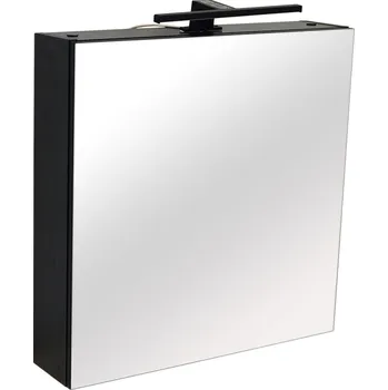 Koupelnový nábytek BPS-koupelny Zrcadlová skříňka Amata B 60 ZS LED-B s osvětlením Any LED 30 B, černá