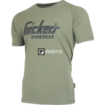 Pánské tričko SNICKERS Logo olivové pánské triko 100% Ba L