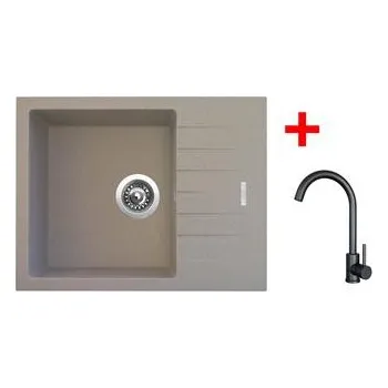 Kuchyňský dřez Sinks PERFECTO 650 Avena + ARCO černá matná