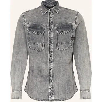 Pánská košile G-Star Pánská Svrchní Košile V Džínovém Vzhledu, šedá, 42