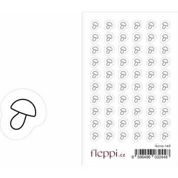 samolepka Fleppi Samolepky ikonky - Houba