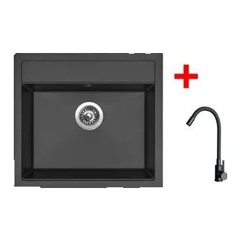 Sinks SOLO 560 Pureblack + ELASTA černá matná