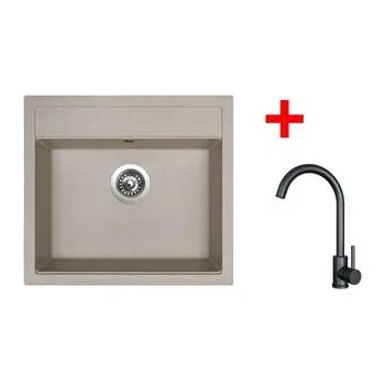 Sinks SOLO 560 Avena + ARCO černá matná