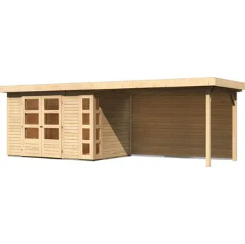 Zahradní domek Dřevěný zahradní domek KERKO 4 s přístavkem 280 Lanitplast
