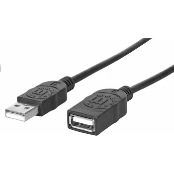 Kabel do PC Manhattan USB kabel, USB 2.0, Male na Female, 480 Mbps, 1m, černá 308519