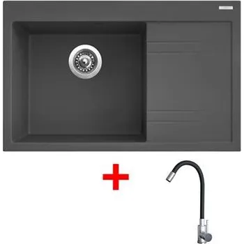 Sinks RIM 780 L Titanium + Elasta nerez/černá