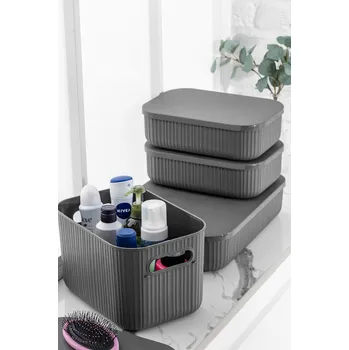 Kuchyňská skříňka ASIR Organizér na kosmetiku LINEA Antracit