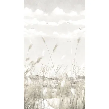 Tapeta Grandeco 202701 krajina u Severního moře, stromy šedá 4,45 m2 159 x 280 cm