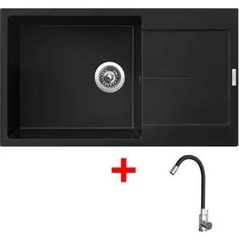 Nerezový dřez Sinks ULTIMA 860 XXL Pureblack + Elasta nerez/černá