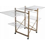 5five Sušička prádla Skládací sušák na prádlo, 2 úrovně, mobilní, na kolečkách.