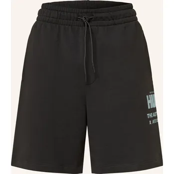 Pánské kraťasy Hugo Pánské Šortky Z Mikinové Látky Nesisho, černá, 50