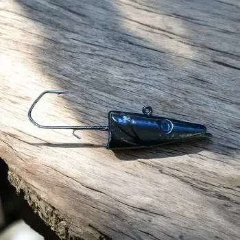 Rybářský háček RYVALURES- JIG HLAVA POLAK VMC 100G-6/0 BLACK- 5 KS