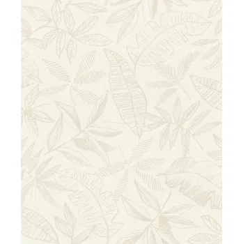 Tapeta Vliesová tapeta listy - béžová, krémová 600568 / Tapety na zeď Schöner Wohnen CL (0,53 x 10,05 m) Rasch