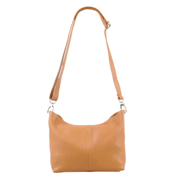 Kabelka NovaKabelka.cz Kožená italská crossbody kabelka Batilda Camel Scura