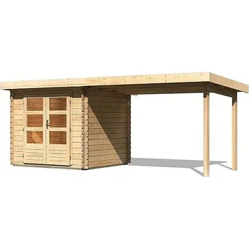 Zahrada Dřevěný zahradní domek BASTRUP 2 s přístavkem Lanitplast