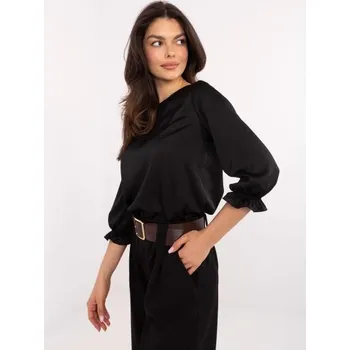 Černá halenka s nařasenými rukávy