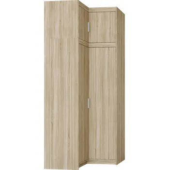 Šatní skříň Šatní skříň ELENA 2D NAR rohová + nástavec | 97,8x97,8 cm | dub sonoma