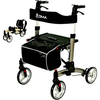 Chodítko pro seniory DMA 104 Čtyřkolové chodítko skládací stříbrná
