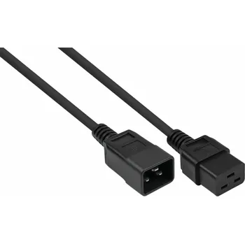 Napájecí kabel Alcasa Napájecí kabel kabelmeister Kaltgeräteverlängerung C20 an C13 schw. 5 metrů