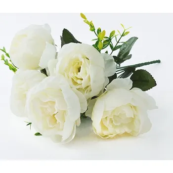 umělá květina Svazek umělých květin PIVOŇKA bílá