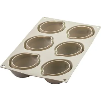 Forma na pečení Silikonová forma na mini dezerty ve tvaru citrónu Mini Limone, 6 ks - Silikomart