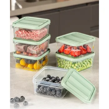 Dóza na potraviny ASIR Sada úložných boxů 6 kusů BOXY modrá