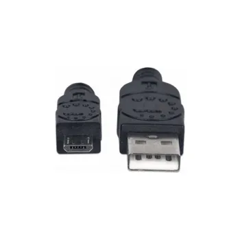 MANHATTAN Kabel propojovací USB 2.0 A Male / Micro-B Male, 1.8m, černý