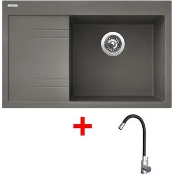 Sinks RIM 780 P Truffle + Elasta nerez/černá