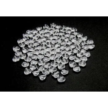 Korálek CZ Skleněné korálky srdíčka 6x6, čirá, krystal 00030 - 10 ks
