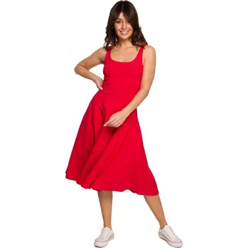 Dámské šaty Dámské teplé šaty B218 - BeWear tyrkys XL