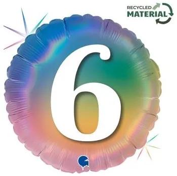 Balónek Kruh - duhový č. 6 - 18"/46cm fóliový balónek nafukovací