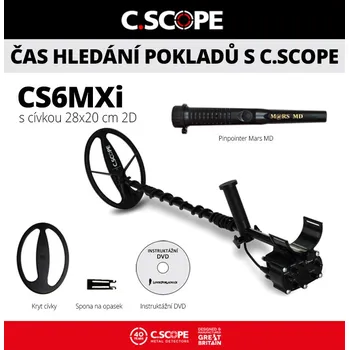 Detektor kovů Detektor kovů C.Scope CS6MXi pinpointer set
