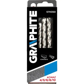 Vrták GRAPHITE sada vrtáku do betonu 4-10mm