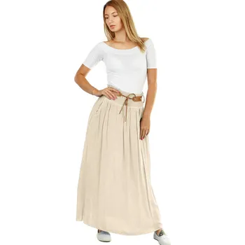 Dámská sukně Glara Romantická dlouhá sukně s páskem 550898