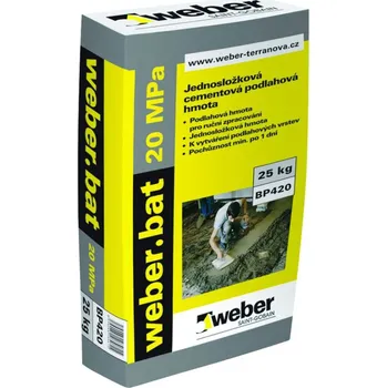 Omítka Jednosložkový cementový potěr weber bat 20 Mpa, 25 kg
