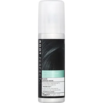 Barva na vlasy ROOT PERFECT Hair Concealer Spray - Black Sprej na vlasy pro zakrytí odrostů a šedin, 75 ml