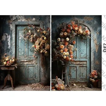 Umělecký papír Rýžový a soft papír na decoupage - Zápraží - KB0812 Materiál: Soft, Rozměr: A4