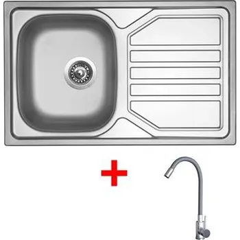 Nerezový dřez Sinks OKIO 800 + ELASTA nerez/šedá