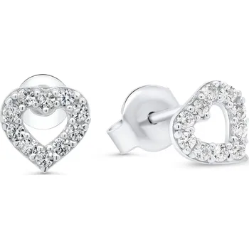 Náušnice Brilio Silver Romantické stříbrné náušnice se zirkony EA101W + 2 měsíce na vrácení zboží