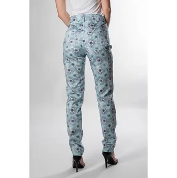 Dámské kalhoty FAVAB Dámské elastické kalhoty SVATAVA Květ Velikost výrobku: L