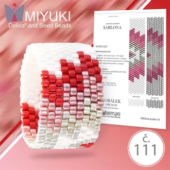 ostatní stavebnice Rukodělná korálková stavebnice MIYUKI. Stavebnice prstenu Native American style no. P111