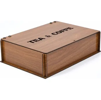 Kuchyňská skříňka ASIR Dřevěná krabice na čaj D82 hnědá